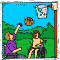 Wheelchair basketball players enjoy an outdoor basketball game in the park