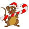 Christmas mouse with a candy cane