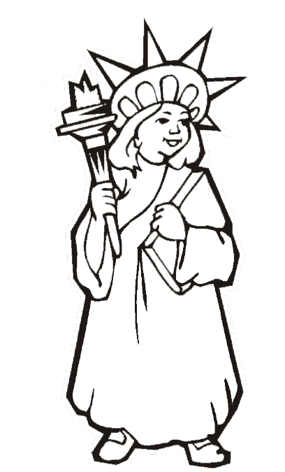 Statue of Liberty coloring page, Fourth of July coloring page, 4th of July coloring page, Independence Day coloring page, lady liberty, ellis island