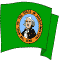 Portrait of George Washington on the Washington state flag