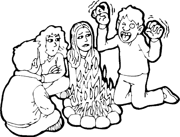 camping trip coloring pages - photo #35