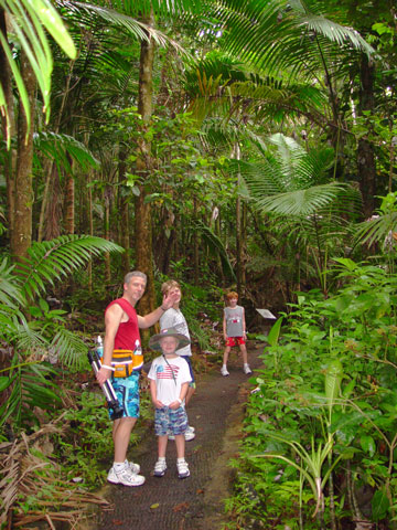 Hiking in the El Yunque Rain Forest, Puerto Rico