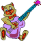 This cat is playing the guitar!