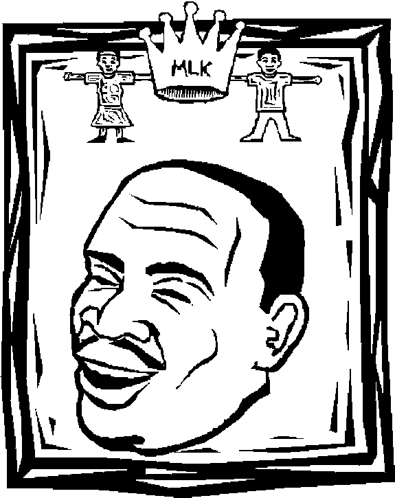 A portrait of Dr. Martin Luther King Jr.