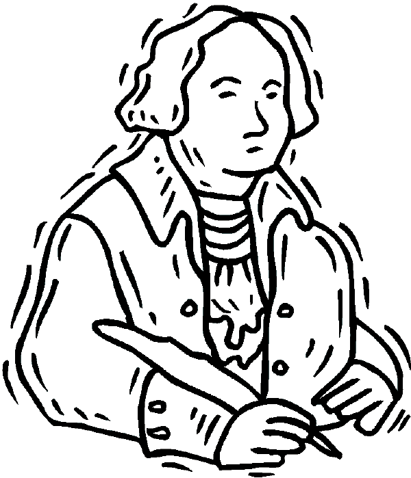 George Washington with pen in hand