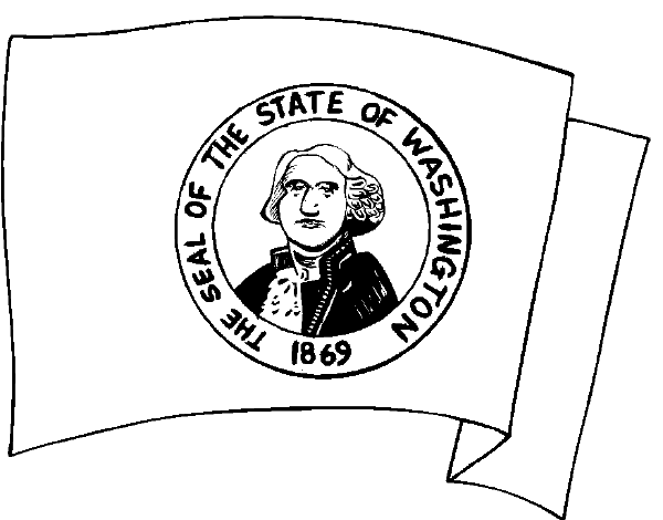 George Washington on the Washington state flag