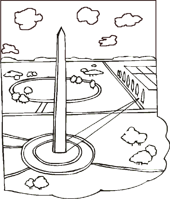 Washington Monument coloring picture