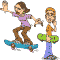 girl extreme skater coloring pic