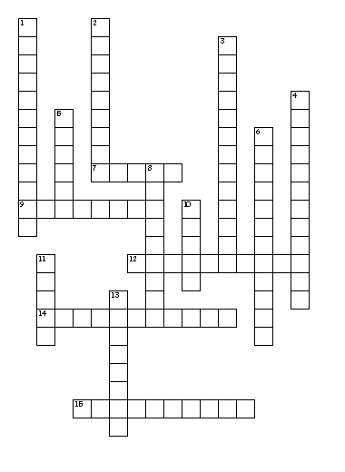 online crossword puzzle: Printable Halloween crossword puzzle