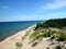 Lake Michigan shoreline at the edge of the Silver Lake Sand Dunes