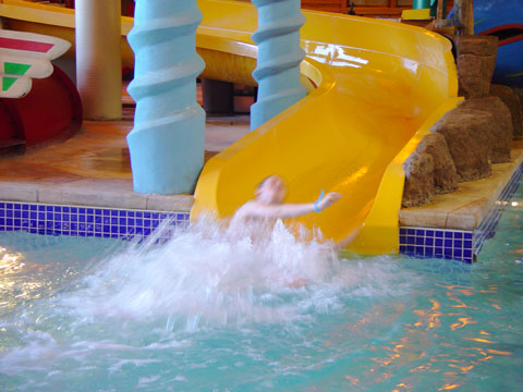 One of 9 fast and fun waterslides is sure to make a splash!