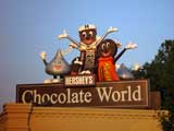 Hershey's Chocolate World features a Hershey factory tour, lots of chocolate, and the Hershey's characters!