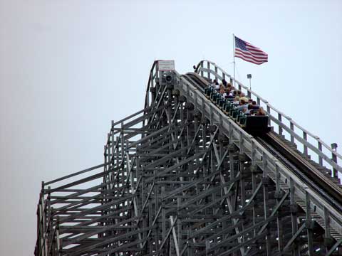 Shivering Timbers- The biggest of three wooden coasters at MIchigan's Adventure!